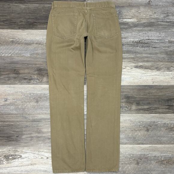 J Crew The Sutton Earth Tone Tan Mens 32x32 Straight Mid Rise Denim Jeans EUC - Picture 3 of 12